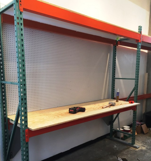 Bench top and Peg board