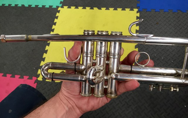 Bent lead pipe, slides out of alighnment