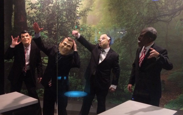 Barbershop Presdients George W, Nixon, and Obama