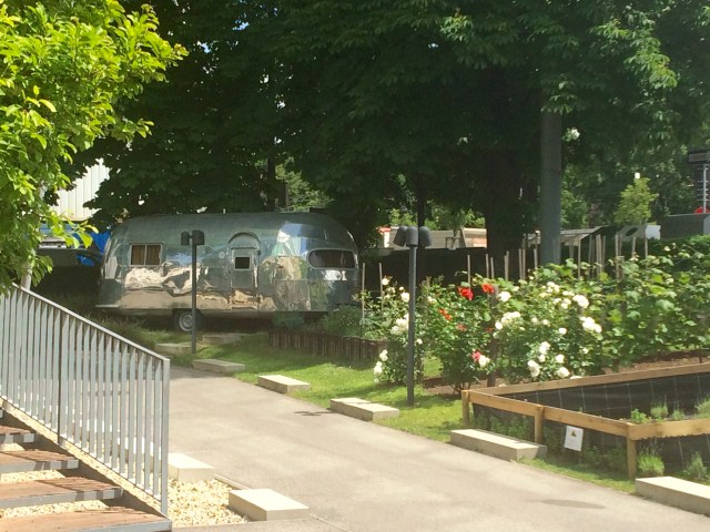 Airstream in the garden