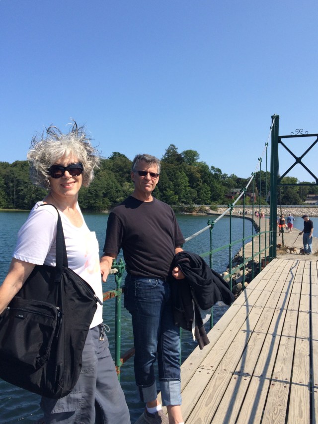 Kate and me on the Wiggly Bridge