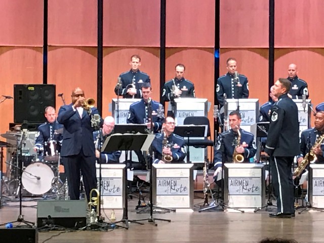 Terell, with Music Director, Master Sgt. Ben Patterson and the Note